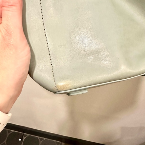 AllSaints Sage Green Leather Shoulder Bag - Picture 9 of 13